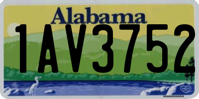 AL license plate 1AV3752