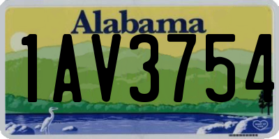 AL license plate 1AV3754