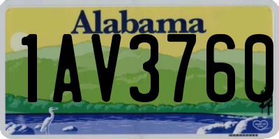 AL license plate 1AV3760