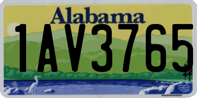 AL license plate 1AV3765