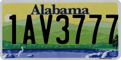 AL license plate 1AV3777