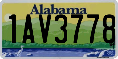 AL license plate 1AV3778