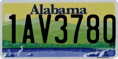 AL license plate 1AV3780