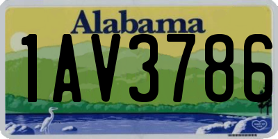 AL license plate 1AV3786