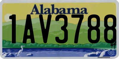 AL license plate 1AV3788