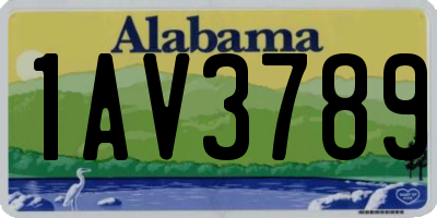 AL license plate 1AV3789