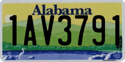AL license plate 1AV3791