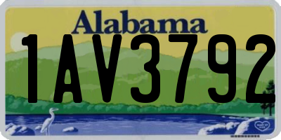 AL license plate 1AV3792