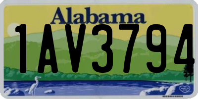 AL license plate 1AV3794