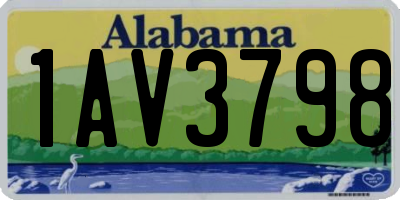 AL license plate 1AV3798