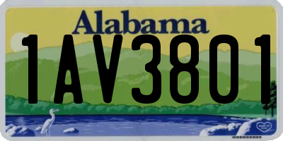 AL license plate 1AV3801