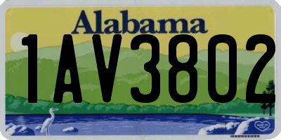 AL license plate 1AV3802