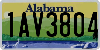AL license plate 1AV3804
