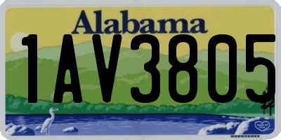 AL license plate 1AV3805
