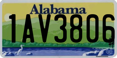 AL license plate 1AV3806