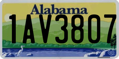 AL license plate 1AV3807