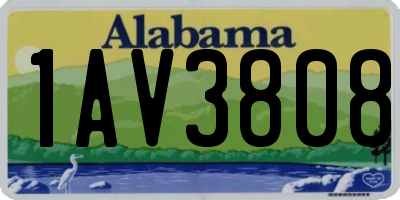 AL license plate 1AV3808