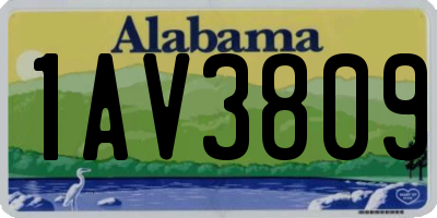 AL license plate 1AV3809