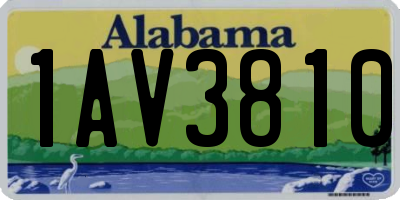 AL license plate 1AV3810