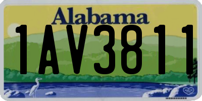 AL license plate 1AV3811
