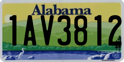AL license plate 1AV3812