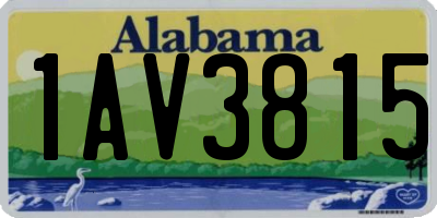 AL license plate 1AV3815
