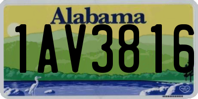 AL license plate 1AV3816