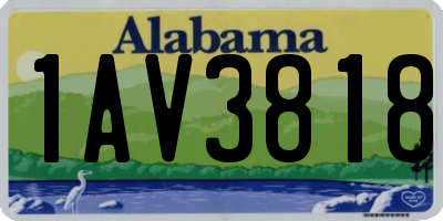 AL license plate 1AV3818