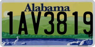 AL license plate 1AV3819