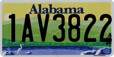 AL license plate 1AV3822