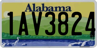 AL license plate 1AV3824