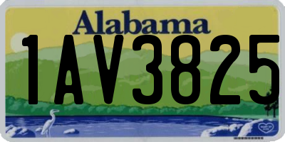 AL license plate 1AV3825