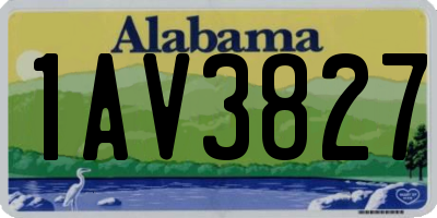 AL license plate 1AV3827