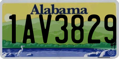 AL license plate 1AV3829