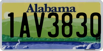 AL license plate 1AV3830