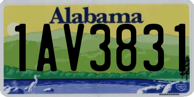 AL license plate 1AV3831