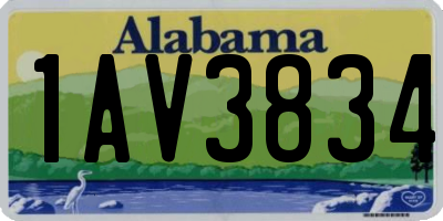 AL license plate 1AV3834