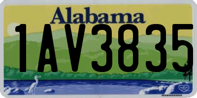 AL license plate 1AV3835