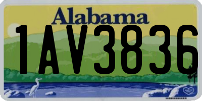 AL license plate 1AV3836