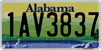 AL license plate 1AV3837