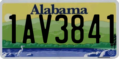 AL license plate 1AV3841