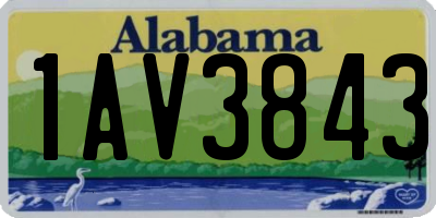 AL license plate 1AV3843