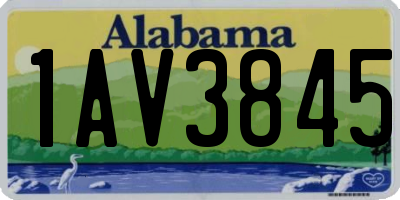AL license plate 1AV3845