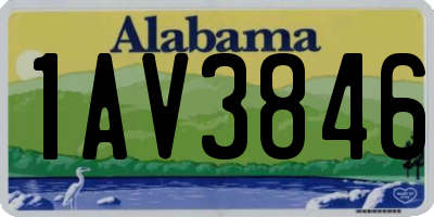 AL license plate 1AV3846