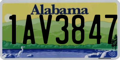 AL license plate 1AV3847