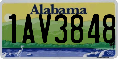 AL license plate 1AV3848