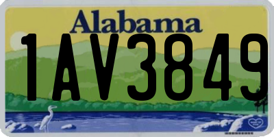 AL license plate 1AV3849