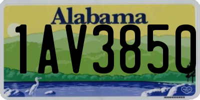 AL license plate 1AV3850