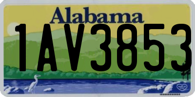 AL license plate 1AV3853