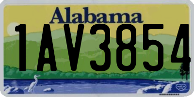 AL license plate 1AV3854
